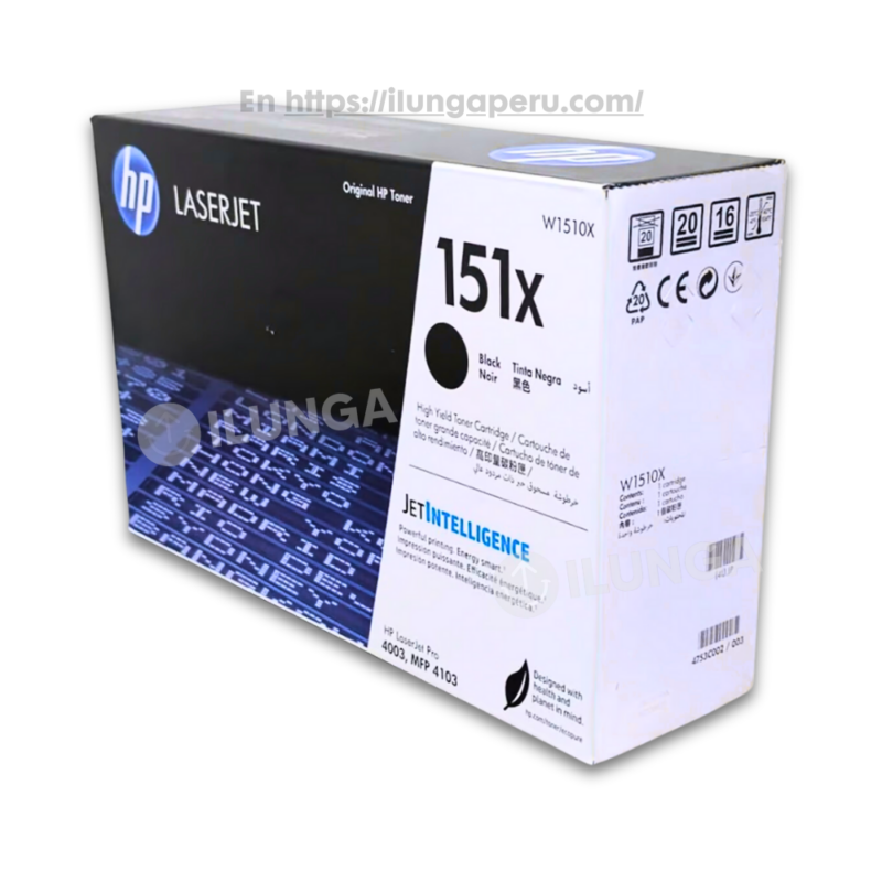 Toner HP 151X W1510X L.J 4003A 9700 PGS Negro - Imagen 2